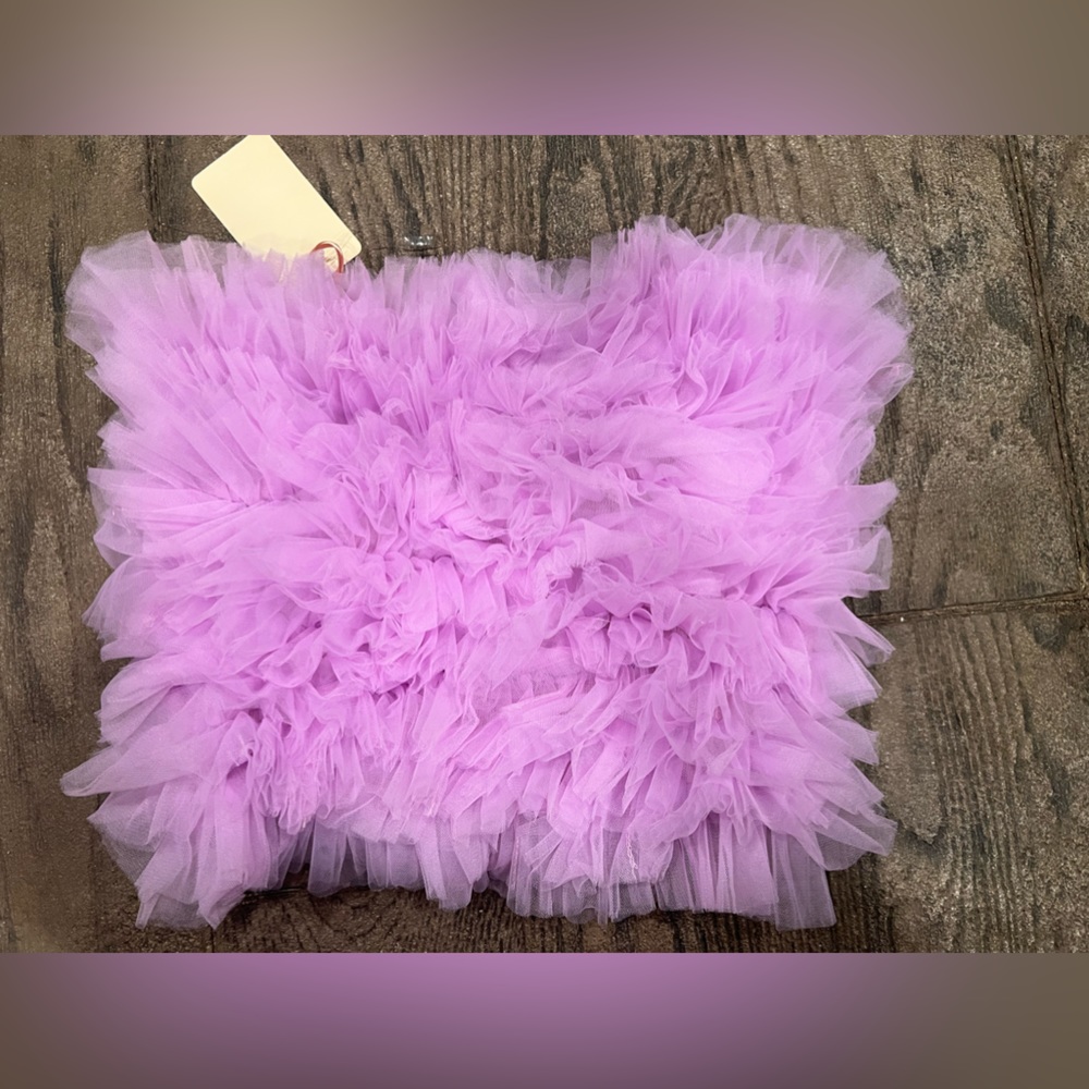 Entro Top, Purple Tulle Tube Top NWT